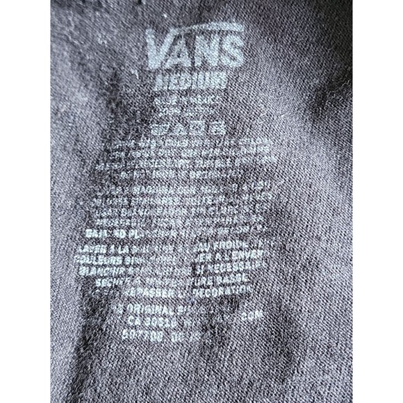 VANS Off The Wall Black T-Shirt Black Size M 2 Sides - Picture 5 of 5